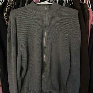 Zara Grey Zip Up Sweater